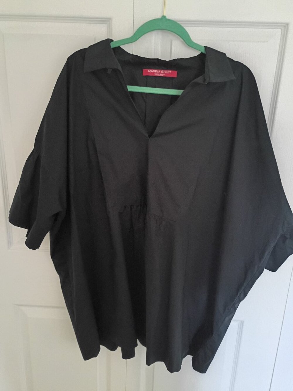 Marina Rinaldi Oversized Black Blouse Size 22